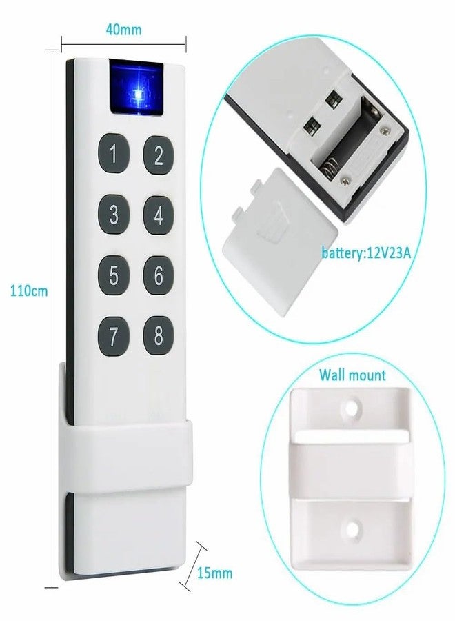 protium 8 Keys Multi Purpose Custom 433 MHz RF Remote Control for Smart Switches and Controllers (Can't Copy/Clone Other RF remotes) - Image 2